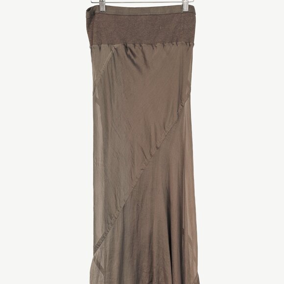 Rick Owens Anthem SS/11 "Dust" Silk-Blend Bias-Cut Midi Skirt - Picture 2 of 9